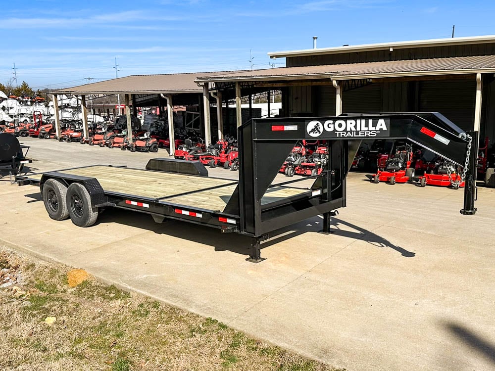 7x22 Gooseneck Tilt Car Hauler Trailer (2) 7K Drop Axles with Brakes