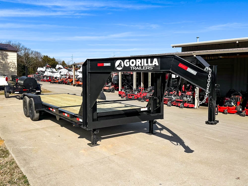 7x22 Gooseneck Tilt Car Hauler Trailer (2) 7K Drop Axles with Brakes