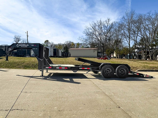 7x22 Gooseneck Tilt Car Hauler Trailer (2) 7K Drop Axles with Brakes