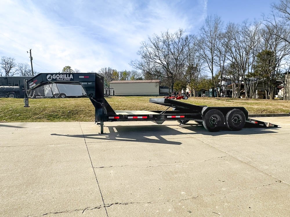 7x22 Gooseneck Tilt Car Hauler Trailer (2) 7K Drop Axles with Brakes