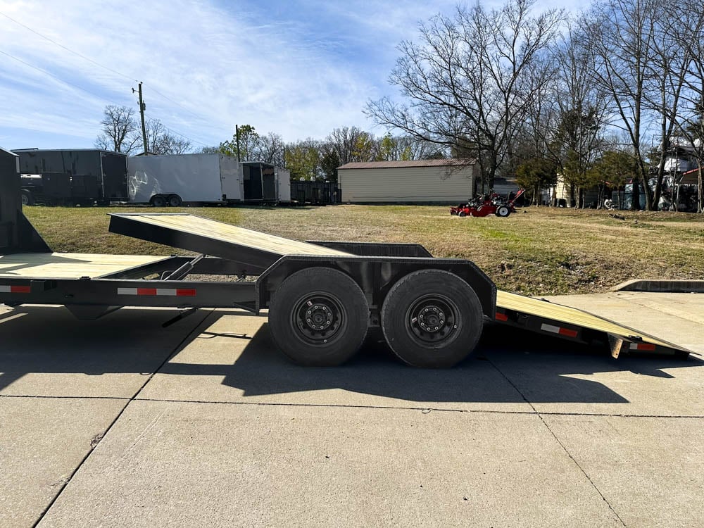 7x22 Gooseneck Tilt Car Hauler Trailer (2) 7K Drop Axles with Brakes