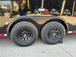 8.5x28 Black V-Nose Enclosed Trailer with Blackout Pkg (2) 7K Axles