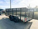 7x14 Powder Coated Dovetail Utility Trailer 4ft Mesh Sides (2) 3,500lb Axles - SLE Equipment - 5