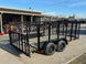 7x14 Powder Coated Dovetail Utility Trailer 4ft Mesh Sides (2) 3,500lb Axles - SLE Equipment - 7