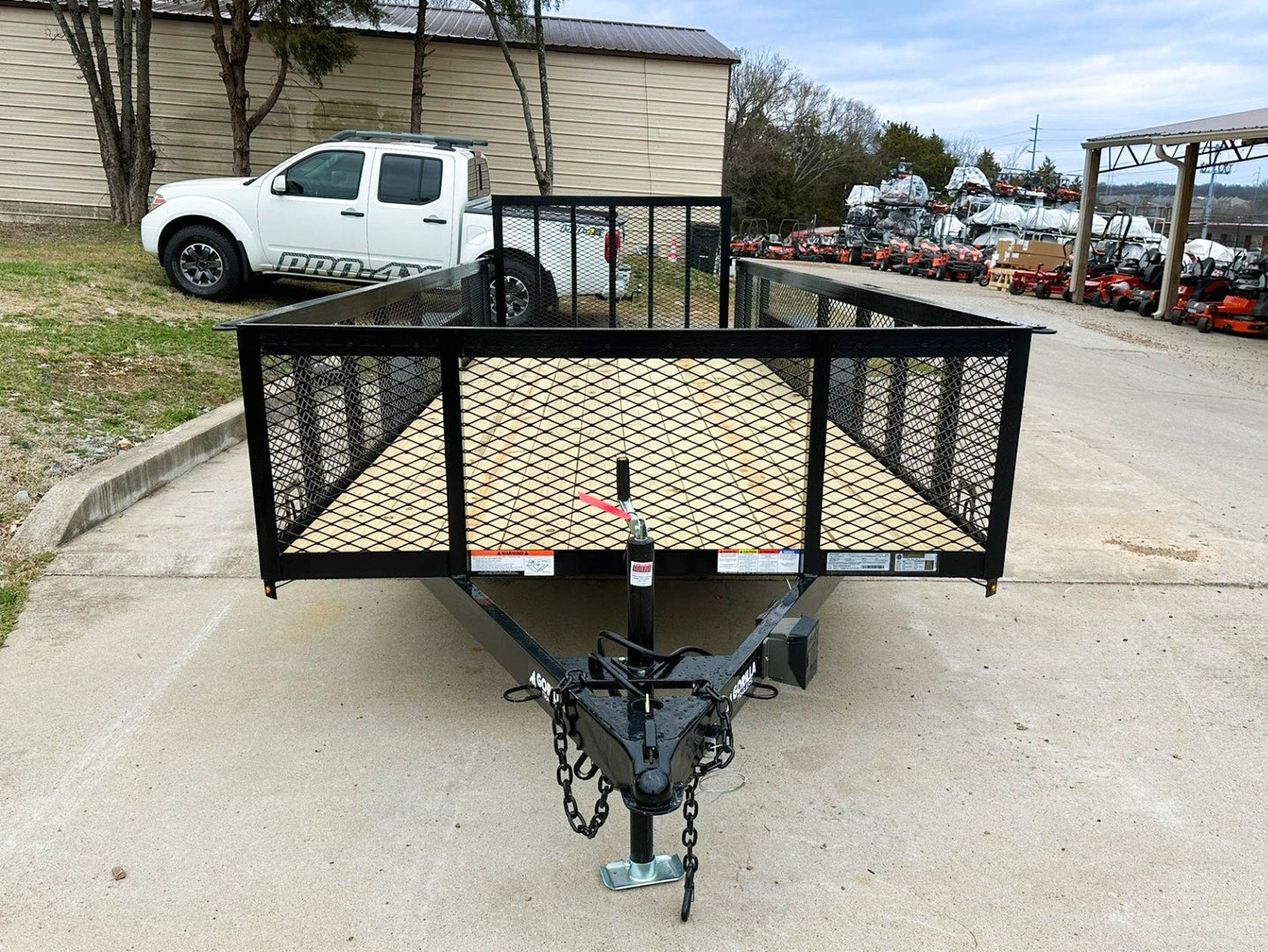 6.4'x20' with 2' Mesh Dovetail Utility Trailer (2) 3500lb Axles