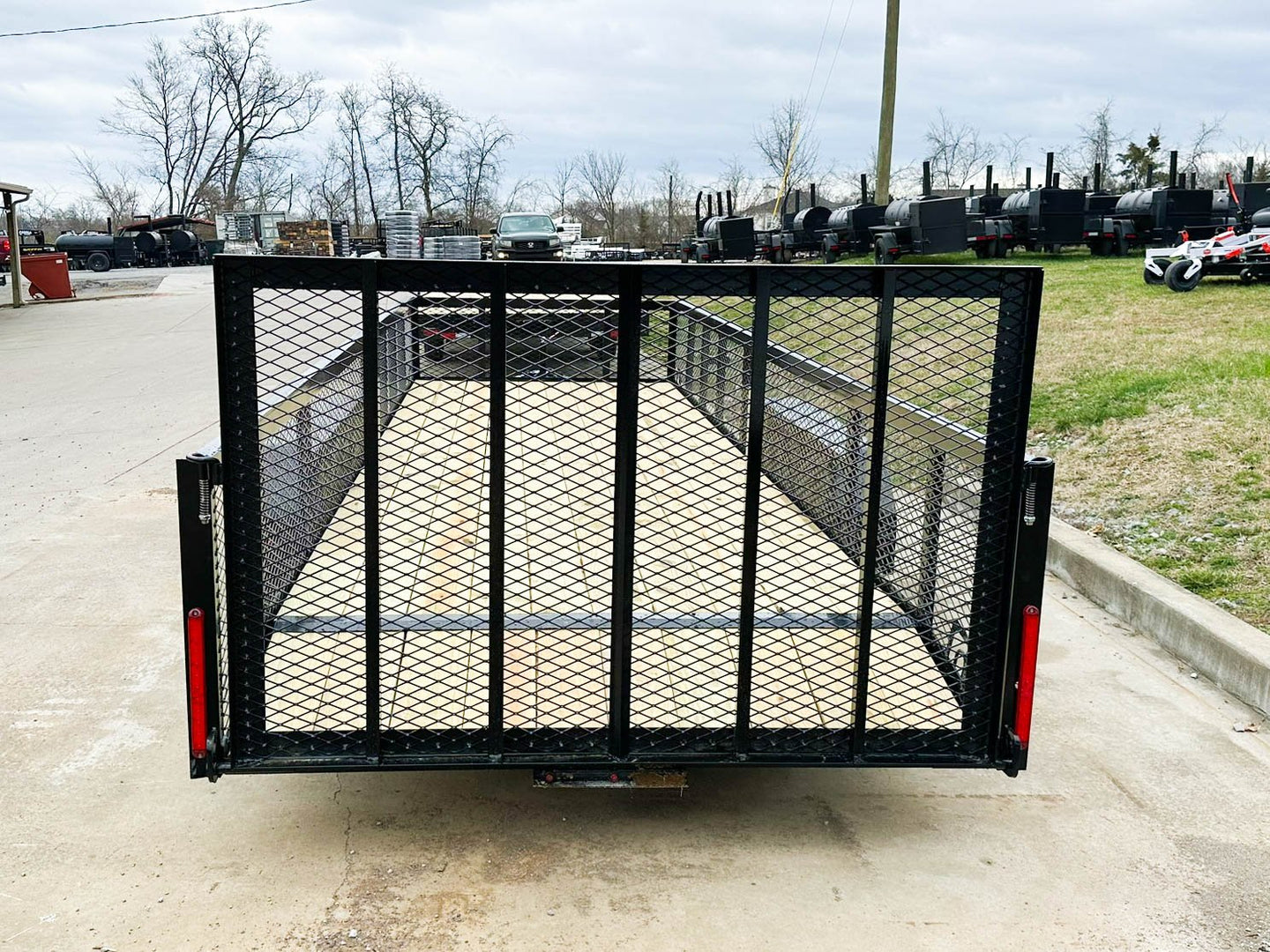 6.4'x20' with 2' Mesh Dovetail Utility Trailer (2) 3500lb Axles