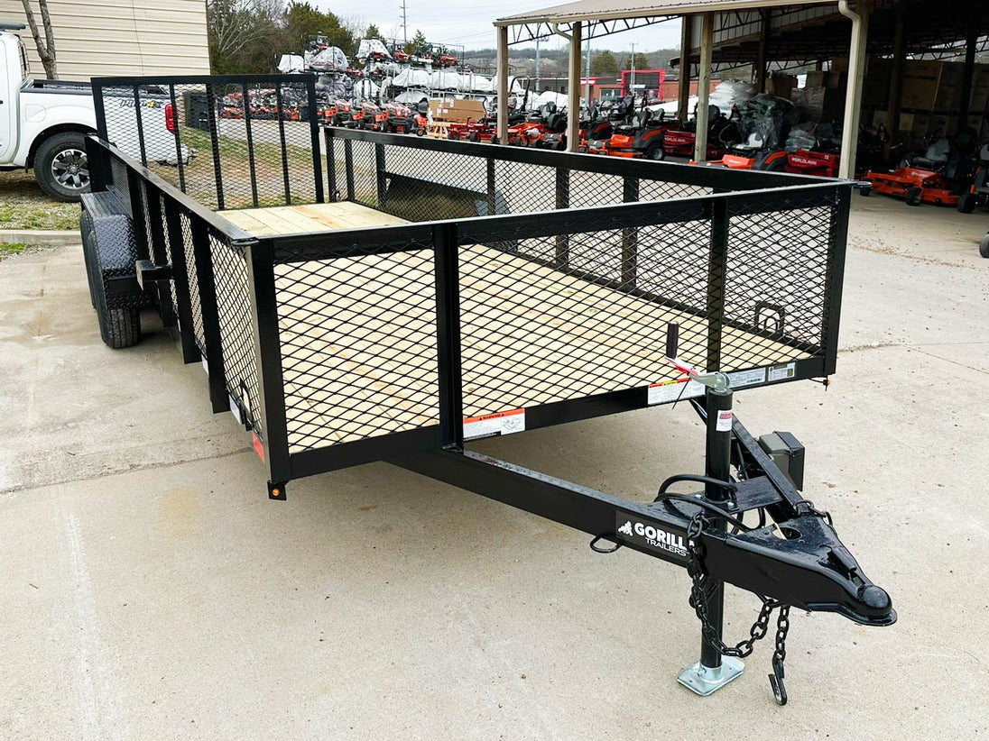 6.4'x20' with 2' Mesh Dovetail Utility Trailer (2) 3500lb Axles