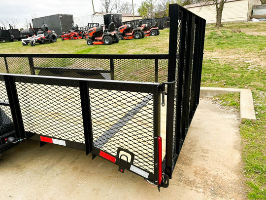 6.4'x20' with 2' Mesh Dovetail Utility Trailer (2) 3500lb Axles