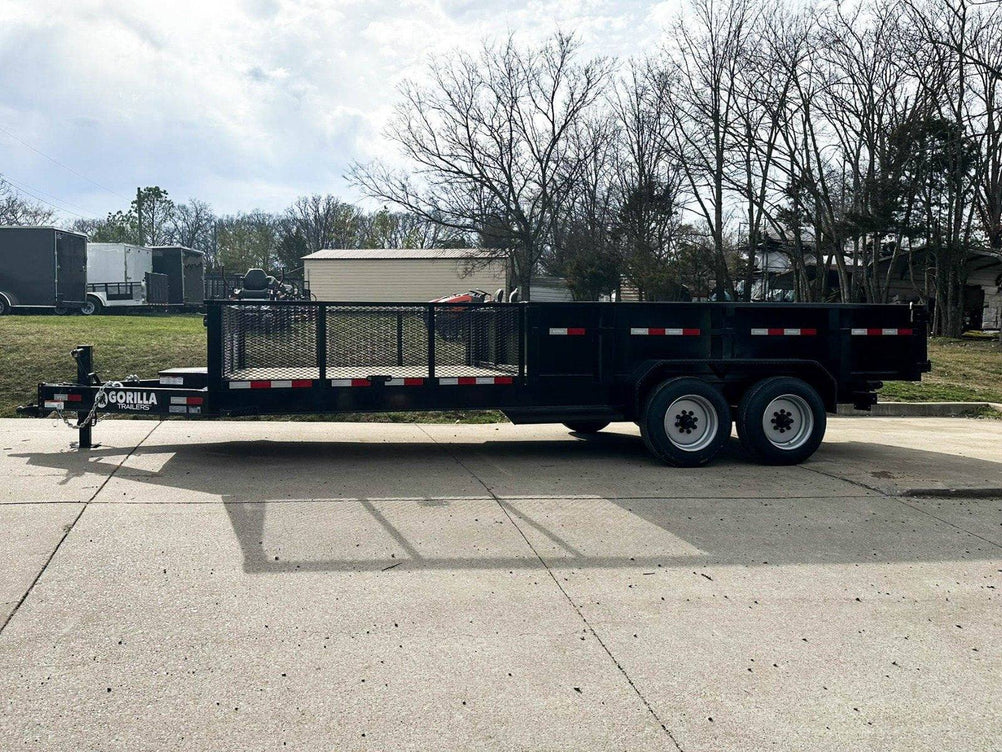 7x20 Hybrid Utility Dump Trailer 2ft Sides with Box (2) 7K Axles No Si