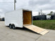 7x16 White V - Nose Enclosed Trailer (2) 3,500lb Axles 7ft Interior 7K GVWR - SLE Equipment - 9