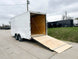 7x16 White V - Nose Enclosed Trailer (2) 3,500lb Axles 7ft Interior 7K GVWR - SLE Equipment - 10
