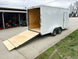 7x16 White V - Nose Enclosed Trailer (2) 3,500lb Axles 7ft Interior 7K GVWR - SLE Equipment - 12