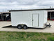 7x16 White V - Nose Enclosed Trailer (2) 3,500lb Axles 7ft Interior 7K GVWR - SLE Equipment - 13