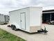 7x16 White V - Nose Enclosed Trailer (2) 3,500lb Axles 7ft Interior 7K GVWR - SLE Equipment - 14