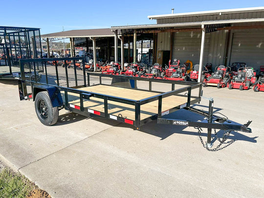 6.4'x12' Painted Dovetail Utility Trailer 3500lb Axle