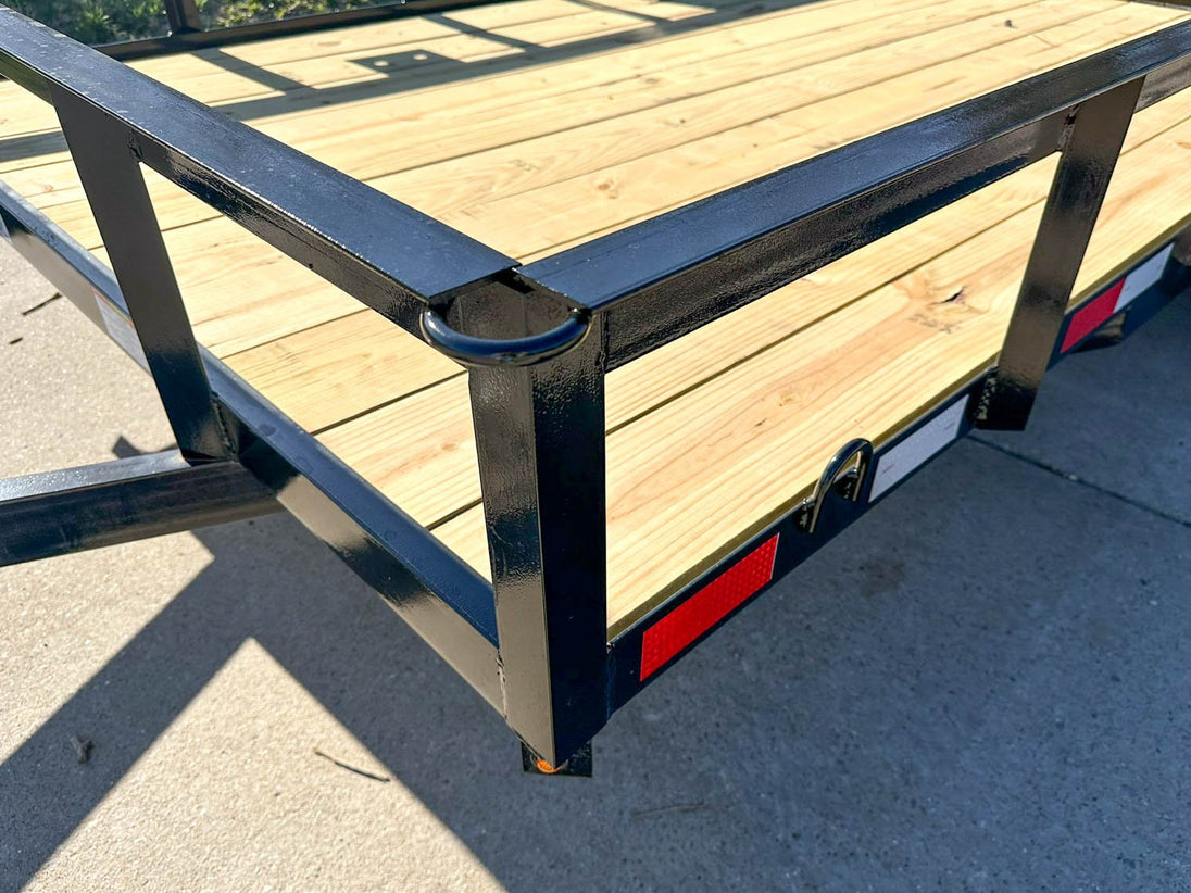 6.4'x12' Painted Dovetail Utility Trailer 3500lb Axle