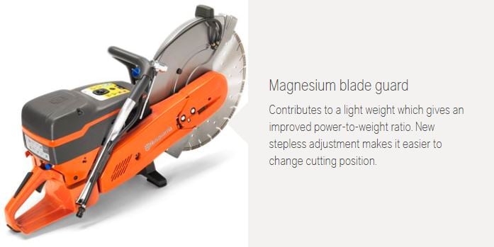 Husqvarna K770 Power Cutter 14" 73.5cc 5" Cutting Depth 22.4lbs.