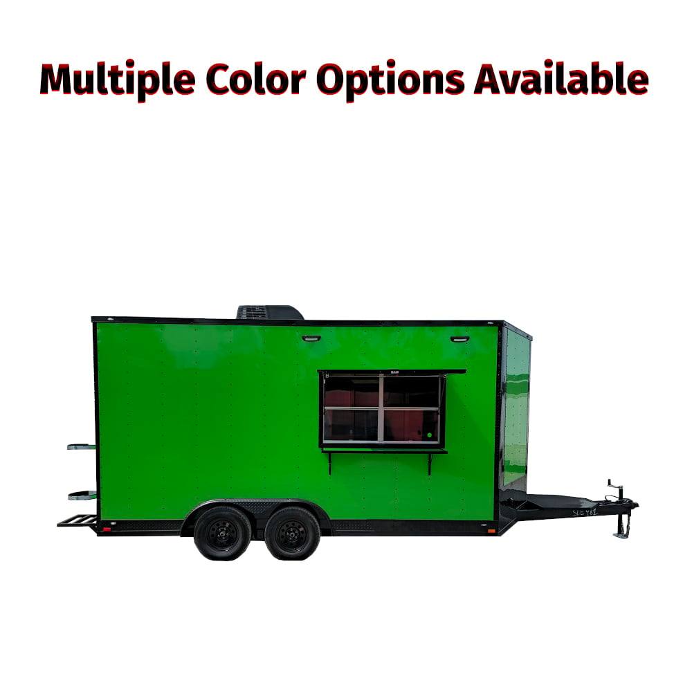 8.5' x 16' White Concession Food Trailer