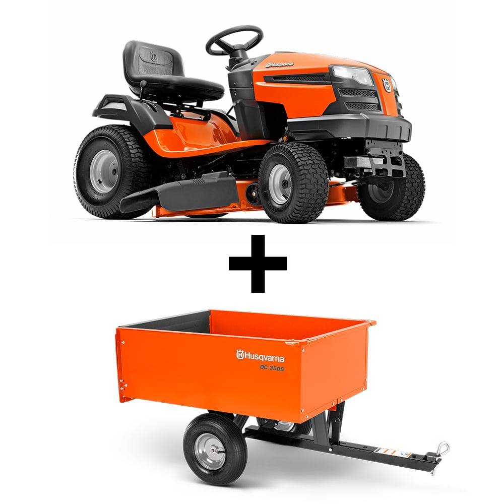 Husqvarna LTH1738 Riding Tractor with Dump Cart