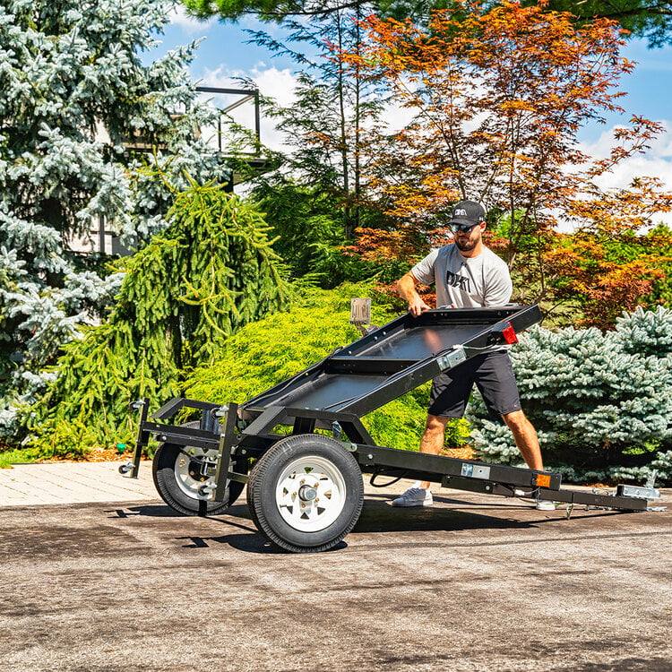 DK2 4x8 Folding Trailer UV Powder Coated Steel Deck