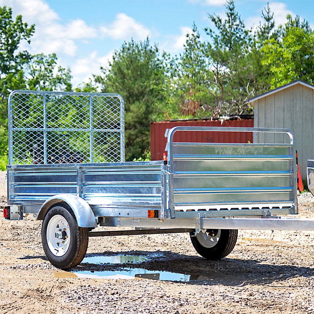 MMT5X7G-DUG 4.5'x7.5' Galvanized Utility Trailer�Drive-Up Gate�