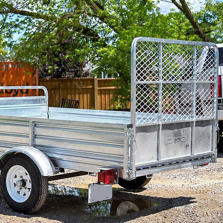 MMT5X7G-DUG 4.5'x7.5' Galvanized Utility Trailer�Drive-Up Gate�