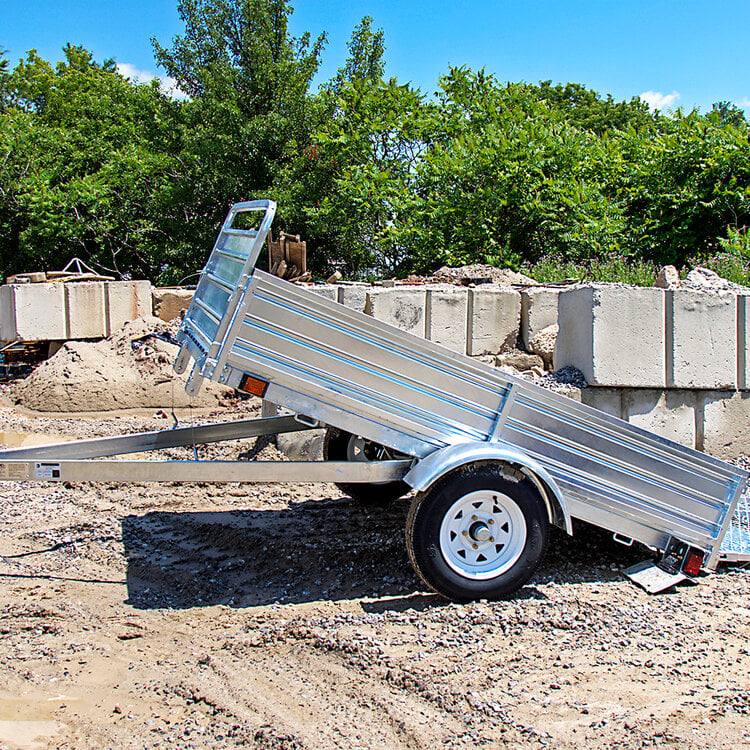 MMT5X7G-DUG 4.5'x7.5' Galvanized Utility Trailer�Drive-Up Gate�