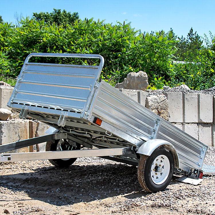 MMT5X7G-DUG 4.5'x7.5' Galvanized Utility Trailer�Drive-Up Gate�