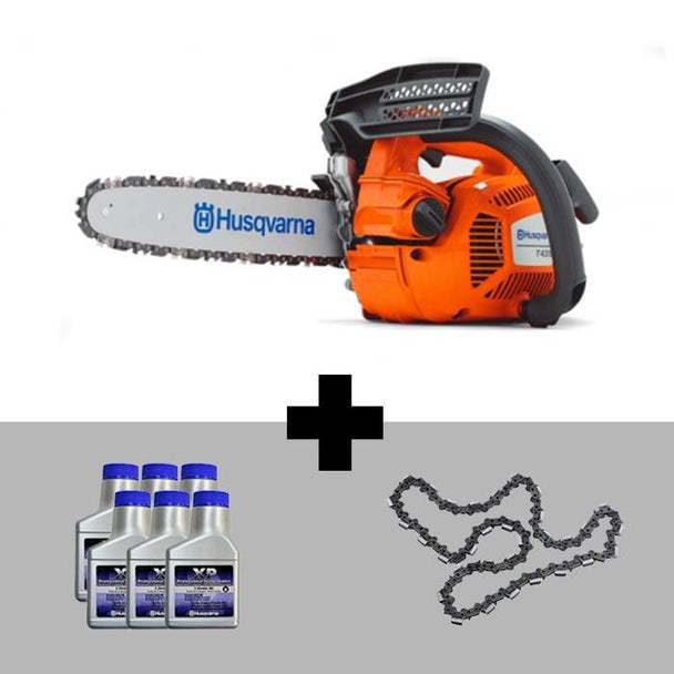 Husqvarna T435 Chainsaw Professional 16" w/ 6 - Pack Oil & Extra Chain - SLE Equipment - 1