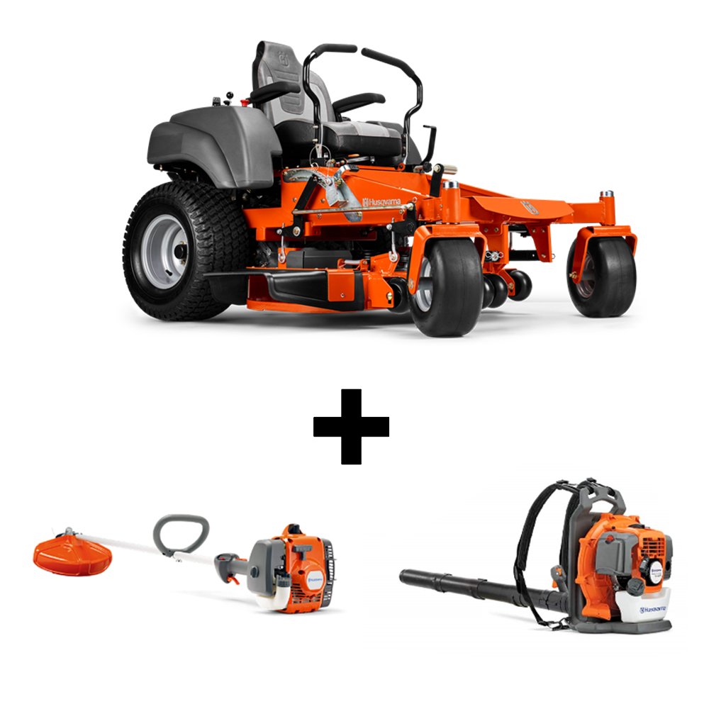 Husqvarna MZ48 Zero Turn Mower Kawasaki Husqvarna Handhelds Package