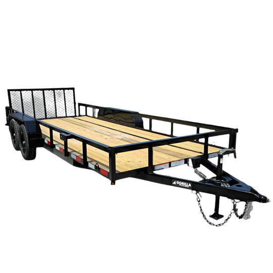 6.4x18 Utility Trailer Powder Coated Dovetail (2) 3,500lb Axles 7k GVWR - SLE Equipment - 1