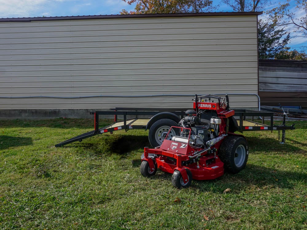 Ferris SRS Z1 36" 19HP Kawasaki Stand-On Mower (5901939) and 5x10 Utility Trailer Package