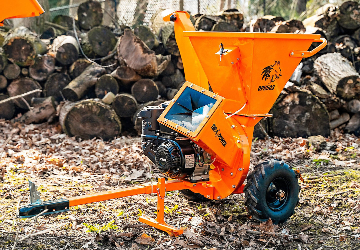 DK2 OPC503 Towable Direct Drive 7 HP Kohler Chipper Shredder