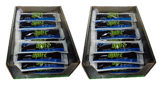Opti - 2 2 Cycle 2 Cases of 48 Smokeless Oil 1.8 oz Mix 1 Gallon String Trimmer - SLE Equipment - 1
