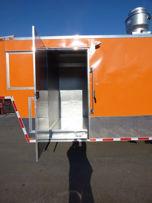 8.5' x 34' Orange Catering Event Concession Food Trailer