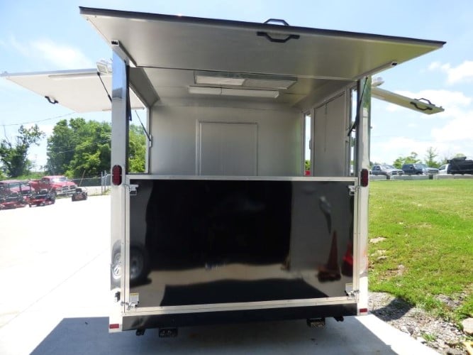 8.5' x 20' Black Catering Event Concession Food Trailer