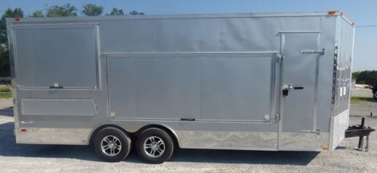 8.5' x 20' Concession Food Trailer Silver Frost Catering Event