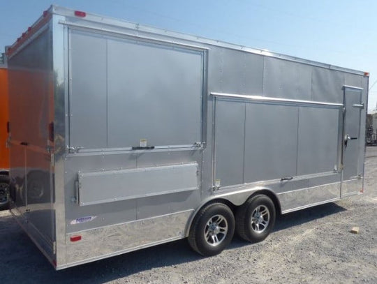 8.5' x 20' Concession Food Trailer Silver Frost Catering Event