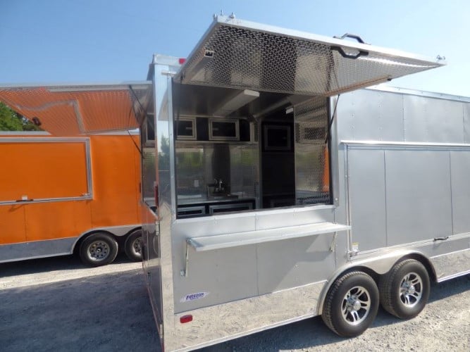 8.5' x 20' Concession Food Trailer Silver Frost Catering Event