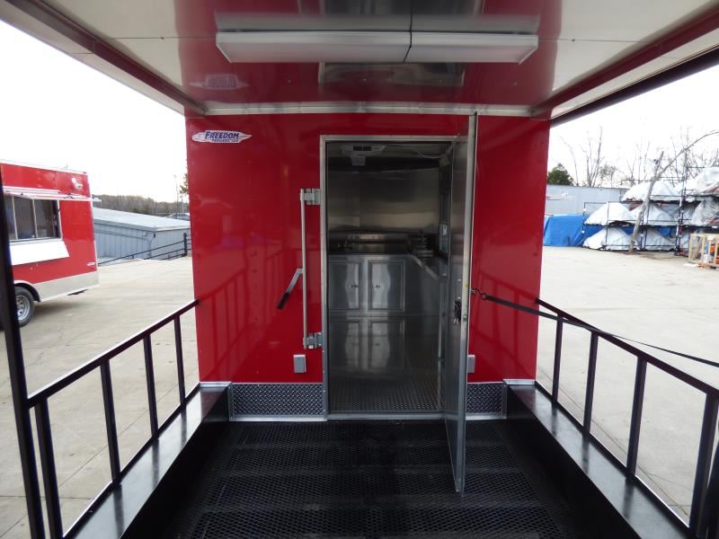 8.5' x 24' Concession Trailer Red BBQ Food Event Catering