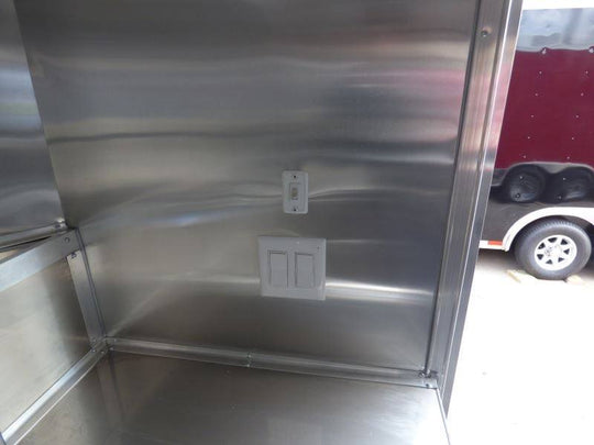 Concession Trailer 8.5'x22' Red - Food Event Catering BBQ - SLE Equipment - 2