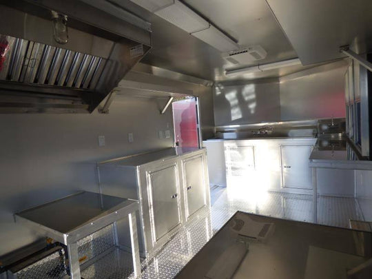 Concession Trailer 8.5'x16' Red - Food Catering Event BBQ - SLE Equipment - 2