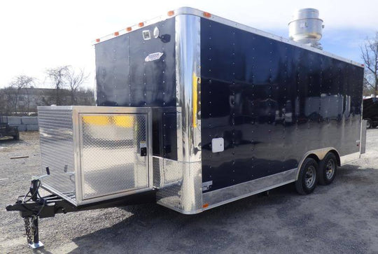 Concession Trailer 8.5'x18' Indigo Blue - Food Event Catering BBQ - SLE Equipment - 2