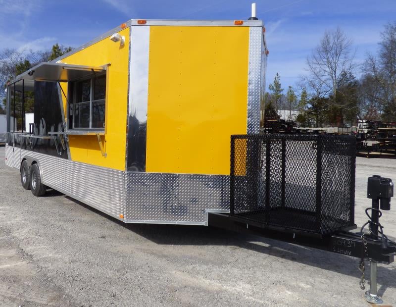 8.5' x 24' Yellow Catering Event Concession Food Trailer