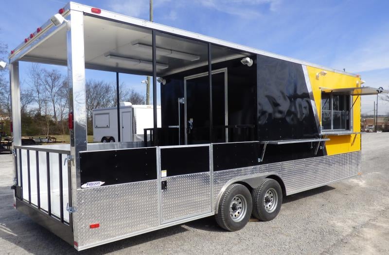 8.5' x 24' Yellow Catering Event Concession Food Trailer