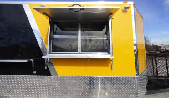 8.5' x 24' Yellow Catering Event Concession Food Trailer