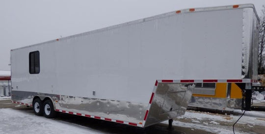 8.5' x 34' White Catering Event Concession Food Trailer