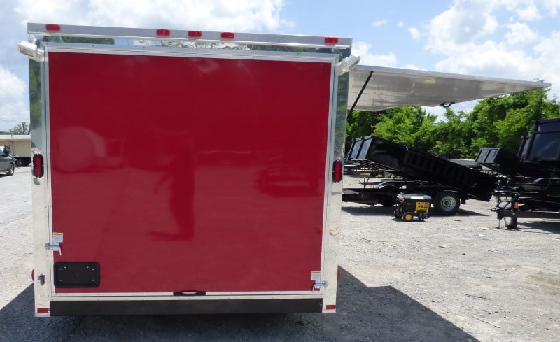 8.5' x 24' Concession Food Trailer Red Smoker Concession