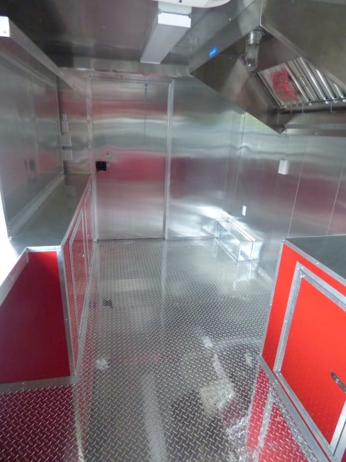 8.5' x 24' Concession Food Trailer Red Smoker Concession