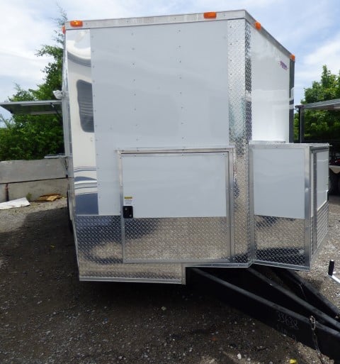 8.5' x 20' White Event Catering Concession Food Trailer